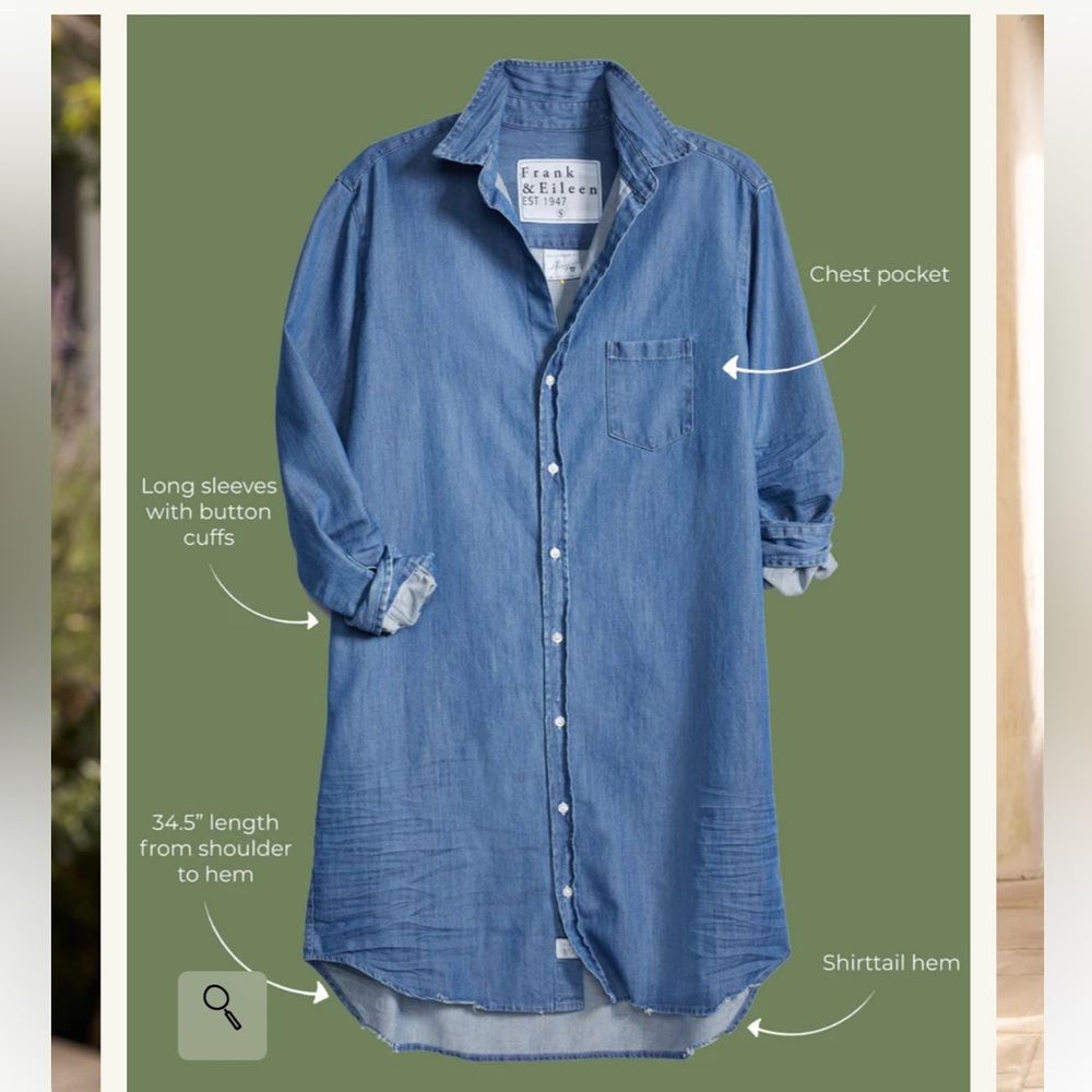 Frank & Eileen Blue Denim Shirt Dress